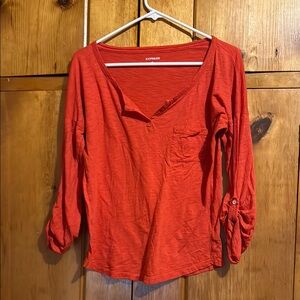 Express Women's Red Top